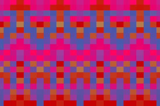 geometric symmetry pixel square pattern abstract background in pink red blue by Timmy333