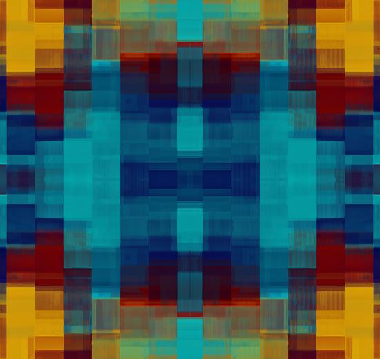 blue yellow and red plaid pattern abstract background by Timmy333