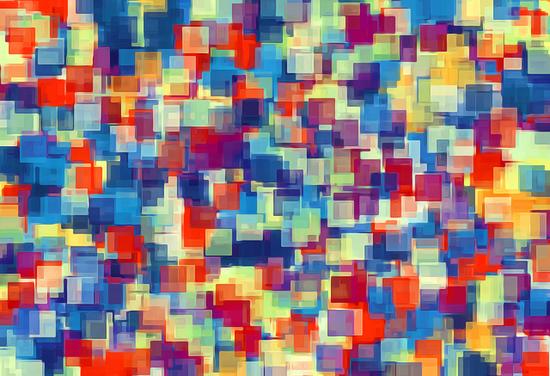 orange red and blue square pattern abstract background by Timmy333