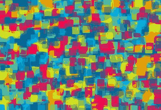 blue yellow and red square pattern abstract background by Timmy333