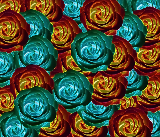rose texture pattern abstract background in green red and yellow by Timmy333