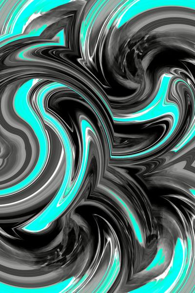 blue and black curly painting texture abstract background by Timmy333