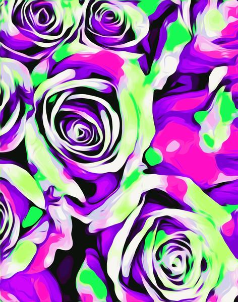 pink purple and green roses texture abstract background by Timmy333