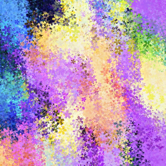 flower pattern abstract background in purple yellow blue green by Timmy333