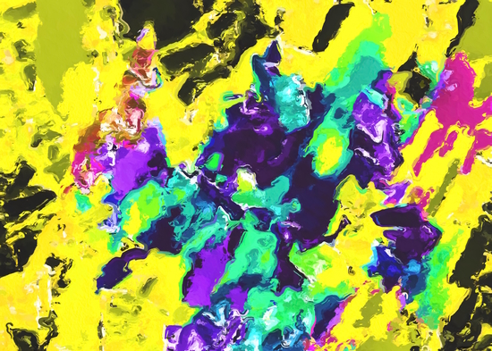 psychedelic splash painting abstract texture in yellow blue green purple by Timmy333