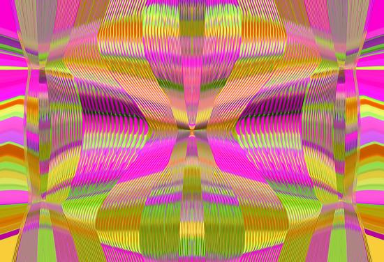 pink green and yellow lines drawing abstract background by Timmy333