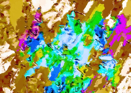 psychedelic splash painting abstract texture in brown green blue pink by Timmy333