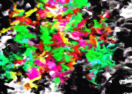 psychedelic splash painting abstract texture in pink green yellow black by Timmy333