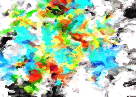 psychedelic splash painting abstract texture in blue yellow brown green black by Timmy333