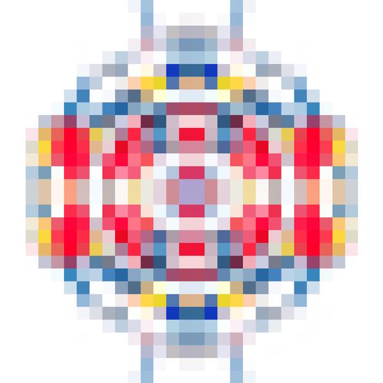 geometric square pattern pixel abstract in red blue yellow by Timmy333