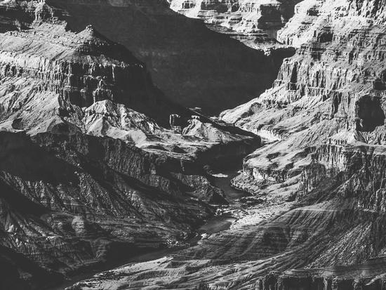 texture of the desert at Grand Canyon national park, USA in black and white by Timmy333