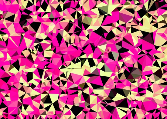 geometric triangle pattern abstract in pink and black by Timmy333