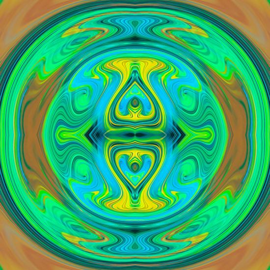 green yellow and brown spiral pattern drawing and painting background by Timmy333