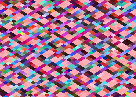 geometric pixel square pattern abstract background in pink purple blue yellow green by Timmy333