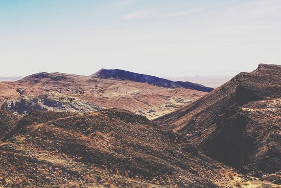 desert and mountain with blue sky in summer by Timmy333