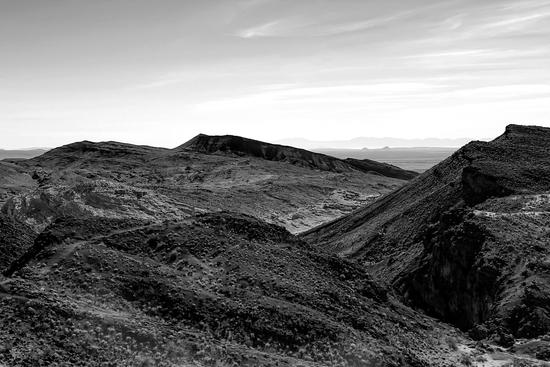 desert and mountain in black and white by Timmy333