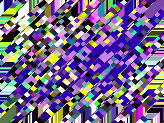 geometric square pixel pattern abstract background in blue purple yellow by Timmy333