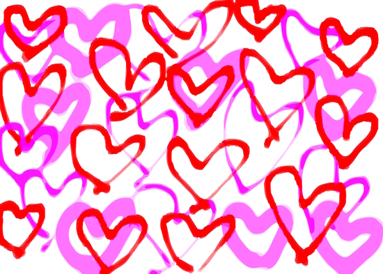 heart shape in red and pink by Timmy333