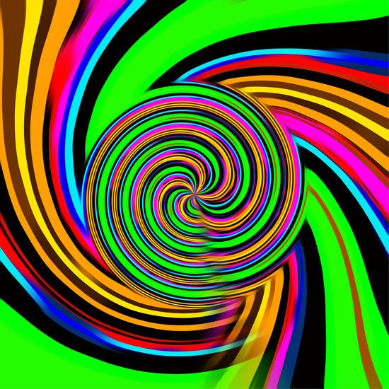 rainbow curly line pattern abstract background by Timmy333