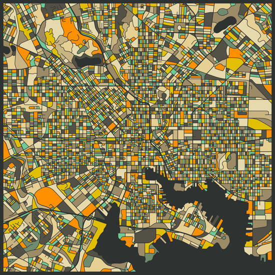 BALTIMORE MAP 2 by Jazzberry Blue