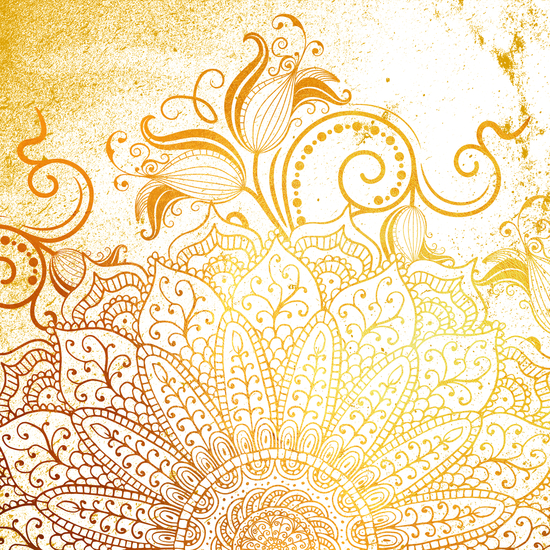 Mandala - Golden Brush by aleibanez