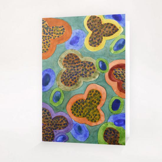 Summerly Blossoms and Olives Pattern  Greeting Card & Postcard by Heidi Capitaine