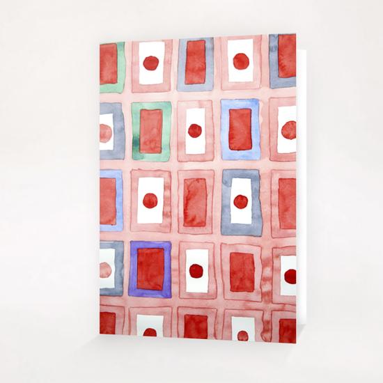 Japanese Flags Pattern Greeting Card & Postcard by Heidi Capitaine