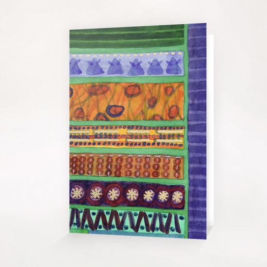 Bordered Catchy Creative Stripes  Greeting Card & Postcard by Heidi Capitaine