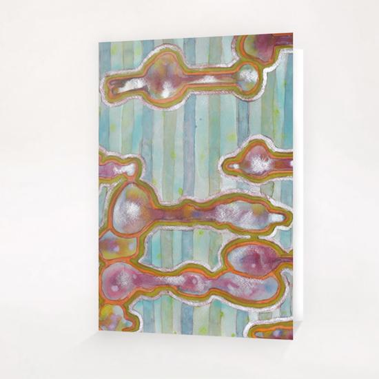 Iridescent Splashes and Stripes Greeting Card & Postcard by Heidi Capitaine