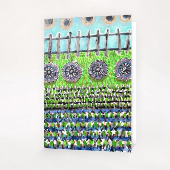 High Garden Pattern with Fence  Greeting Card & Postcard by Heidi Capitaine