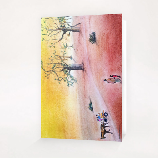 Maimouna forêt Baobabs Greeting Card & Postcard by Kapoudjian