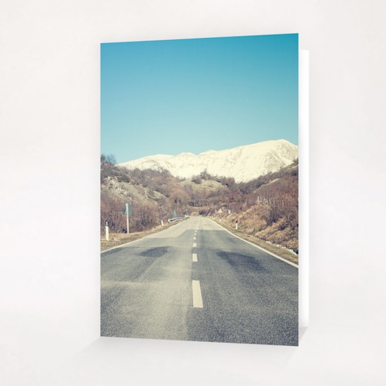 Road with Mountain Greeting Card & Postcard by Salvatore Russolillo