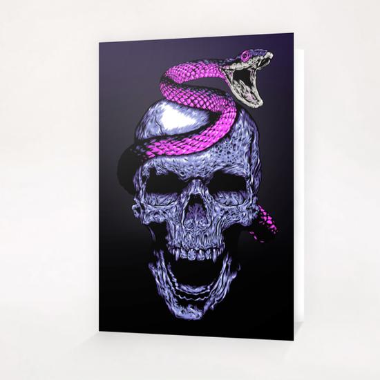 Skull and Snake Greeting Card & Postcard by Jordygraph