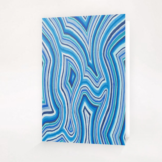 Blue Color Burst Greeting Card & Postcard by ShinyJill