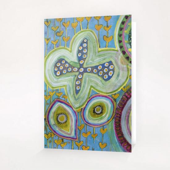 Peaceful Heartfelt Flower Power   Greeting Card & Postcard by Heidi Capitaine