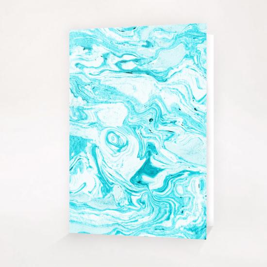 Ocean Blue Marble Greeting Card & Postcard by Uma Gokhale