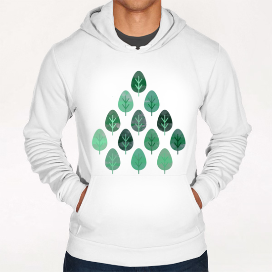 Watercolor Forest Pattern X 0.1 Hoodie by Amir Faysal