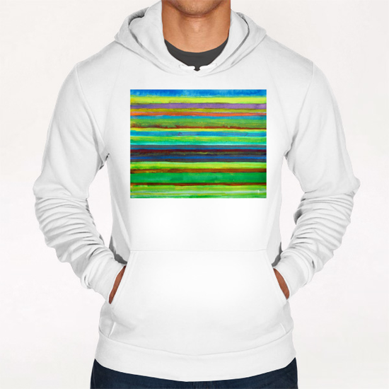 Colorful Horizontal Stripes  Hoodie by Heidi Capitaine