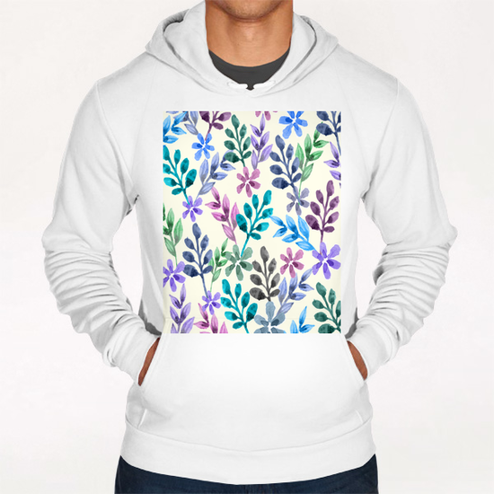 Watercolor Floral X 0.2 Hoodie by Amir Faysal