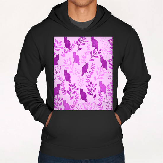 Floral and Cat X 0.2 Hoodie by Amir Faysal