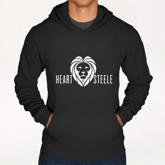 Heart of Steel (White) Hoodie by bthwing