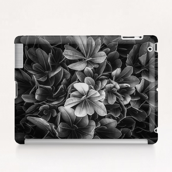 leaves texture background in black and white Tablet Case by Timmy333