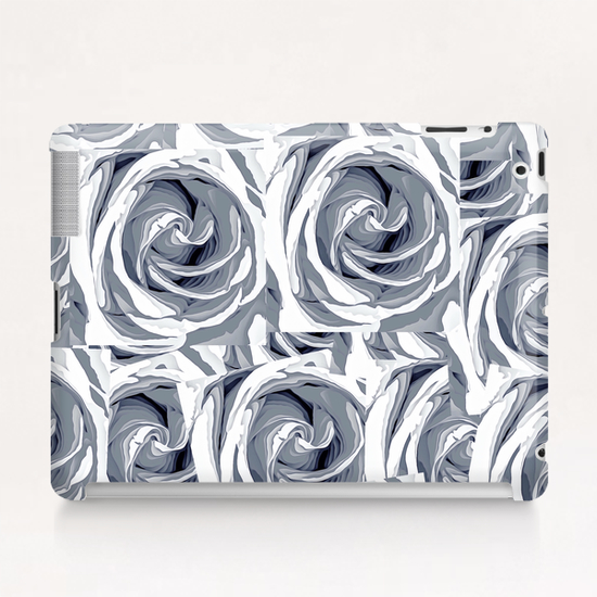 closeup white rose texture pattern abstract background Tablet Case by Timmy333