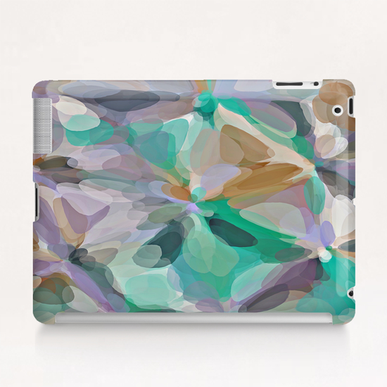 circle pattern abstract background in green brown purple Tablet Case by Timmy333