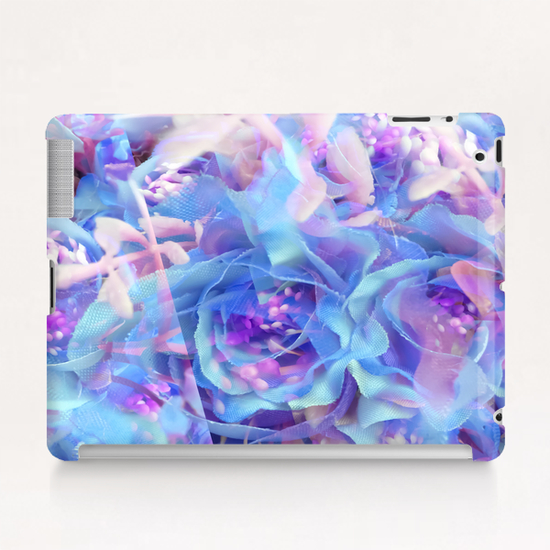 blooming blue rose texture abstract background Tablet Case by Timmy333