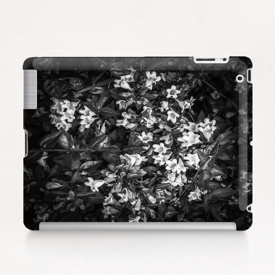 blooming flowers background in black and white Tablet Case by Timmy333