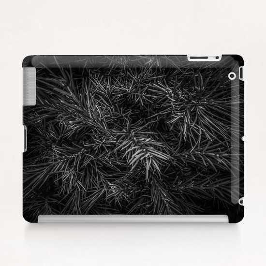 spiky plant texture abstract in black and white Tablet Case by Timmy333