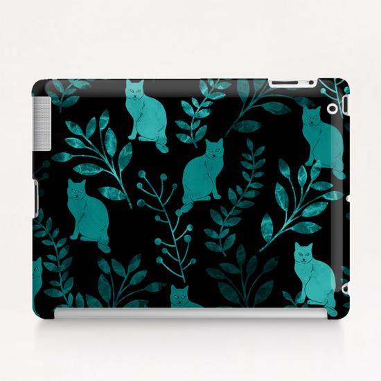 Floral and Cat  Tablet Case by Amir Faysal