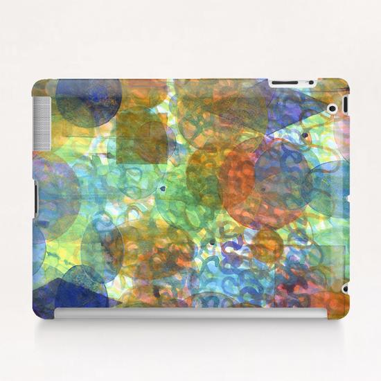 Bubbling Geometric Forms over Curved Lines Tablet Case by Heidi Capitaine