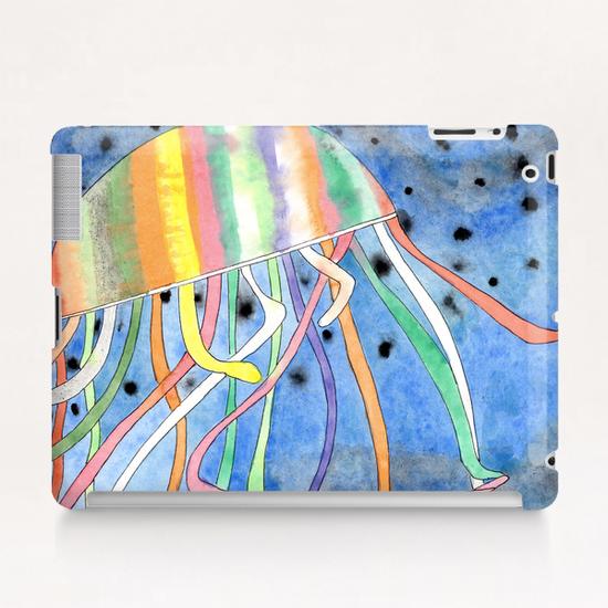 Rainbow Colored Jelly Fish  Tablet Case by Heidi Capitaine